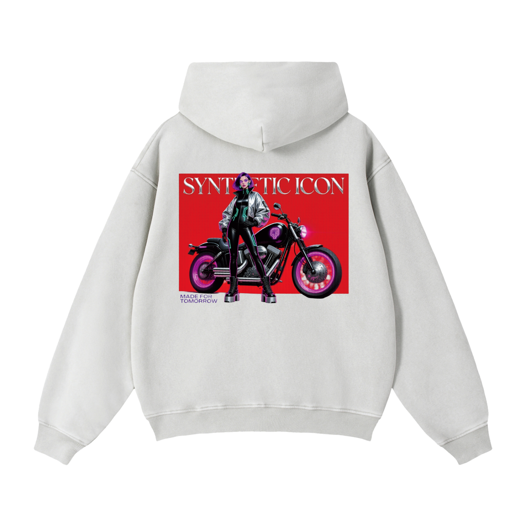 Hoodie, Zip-Through Boxy Fleece Not Made for the Background