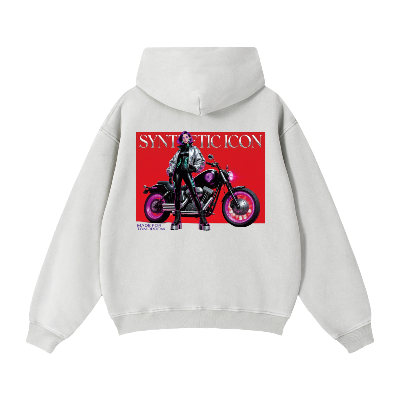 Hoodie, Zip-Through Boxy Fleece Not Made for the Background