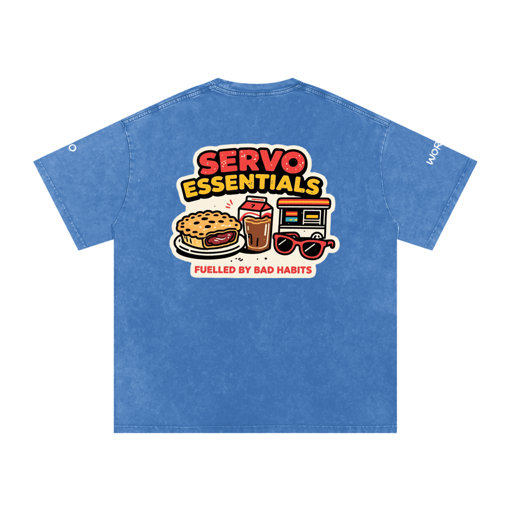 Not the Usual Snow Washed Oversized Cotton T-Shirt Another Day Servo Run Tee