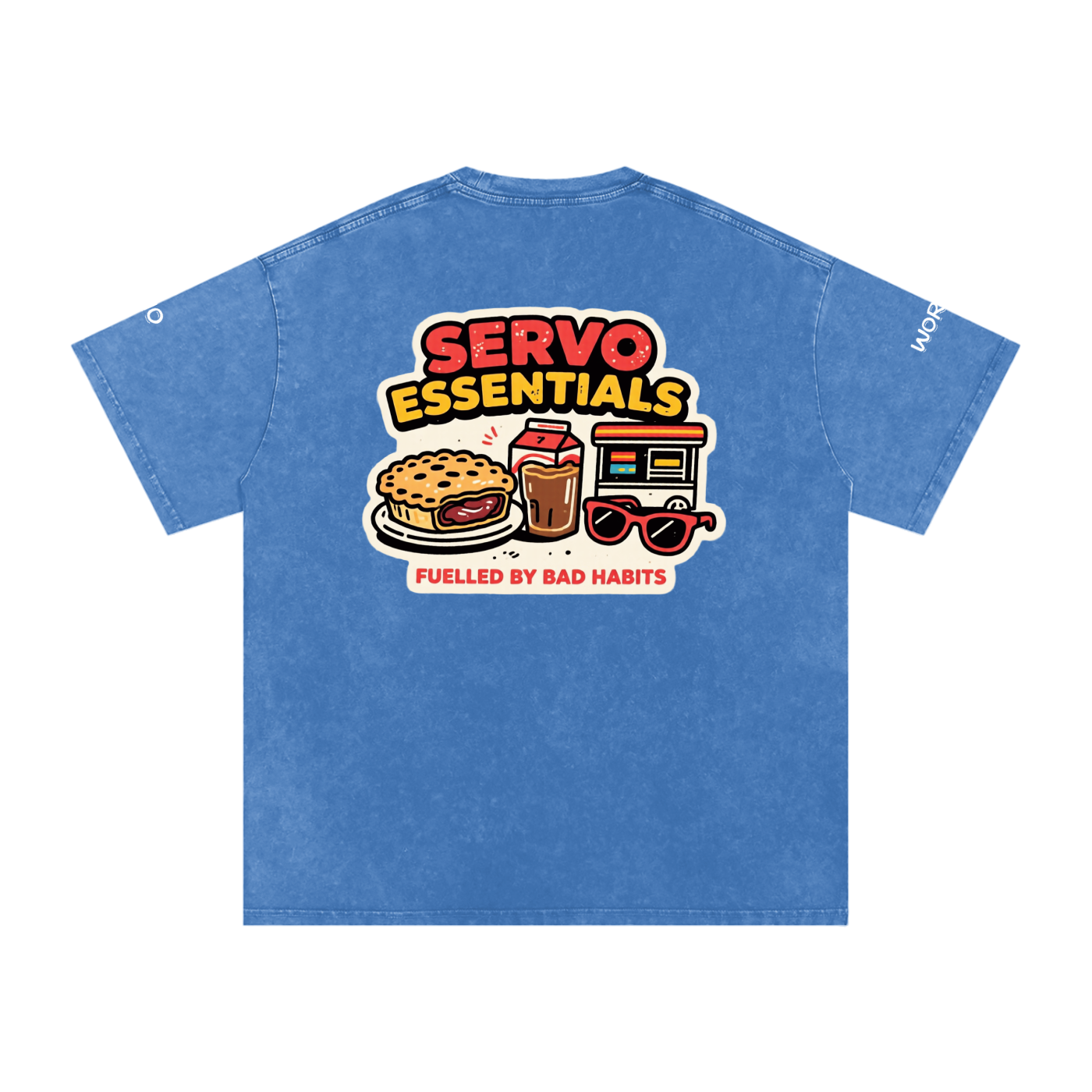 Not the Usual Snow Washed Oversized Cotton T-Shirt Another Day Servo Run Tee