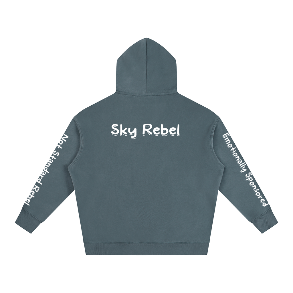 Not a Basic Sky Rebel Opal Skull Oversized Hoodie