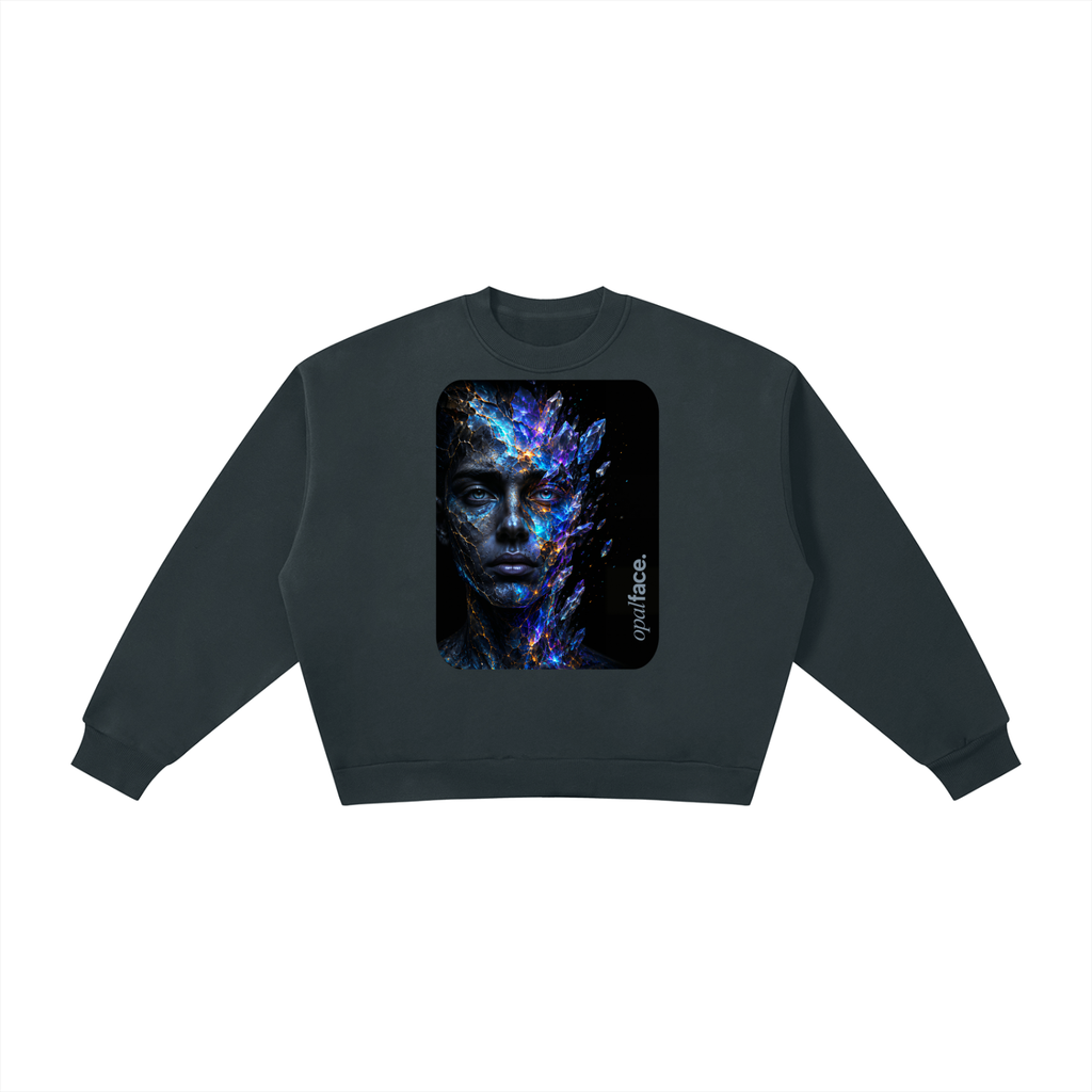 Not a Fractured Radiance Boxy Fleece Crewneck Sweatshirt