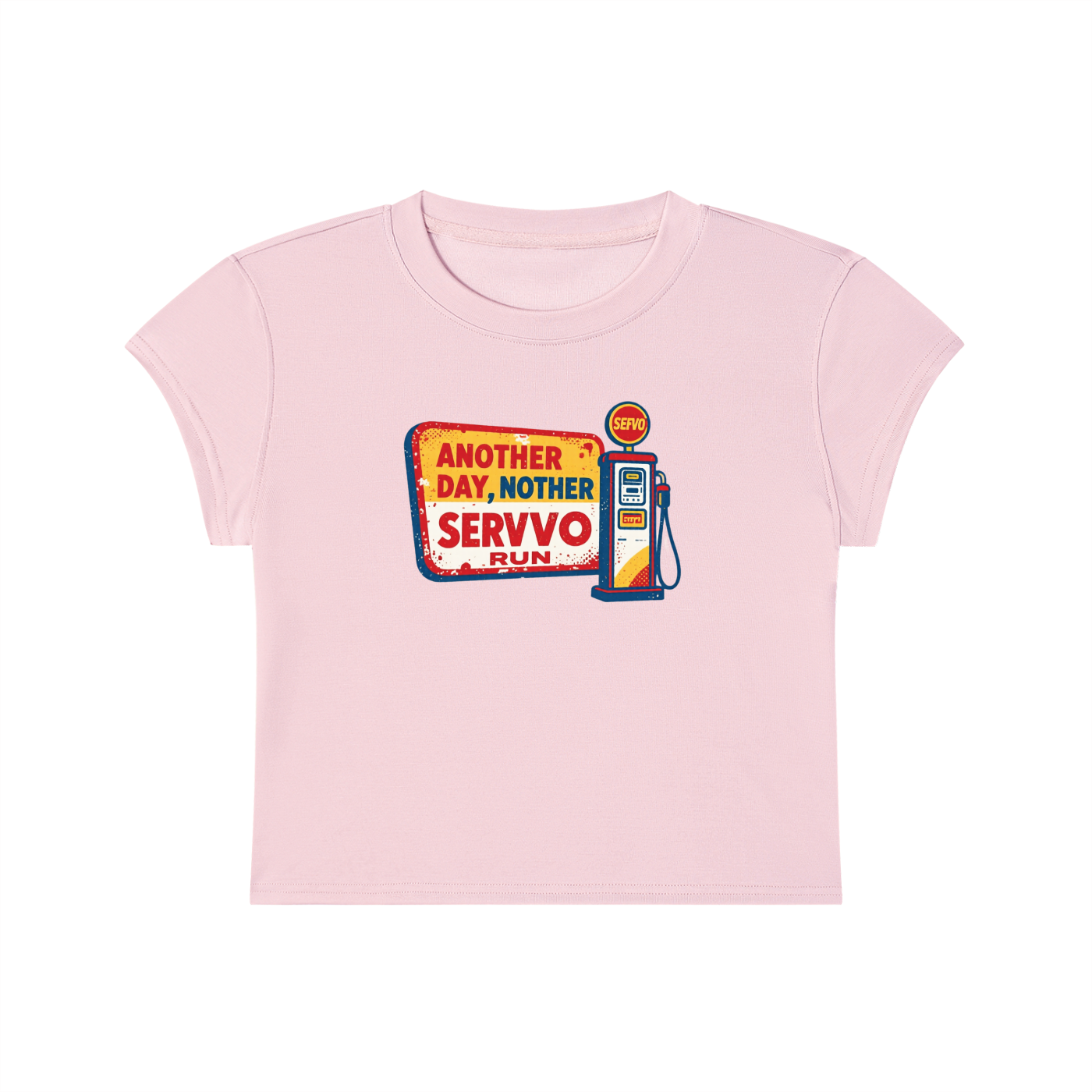 Not Silent Women's Slim-Fit Cropped T-Shirt - Another Day, Nother Servo Run Crop Tee