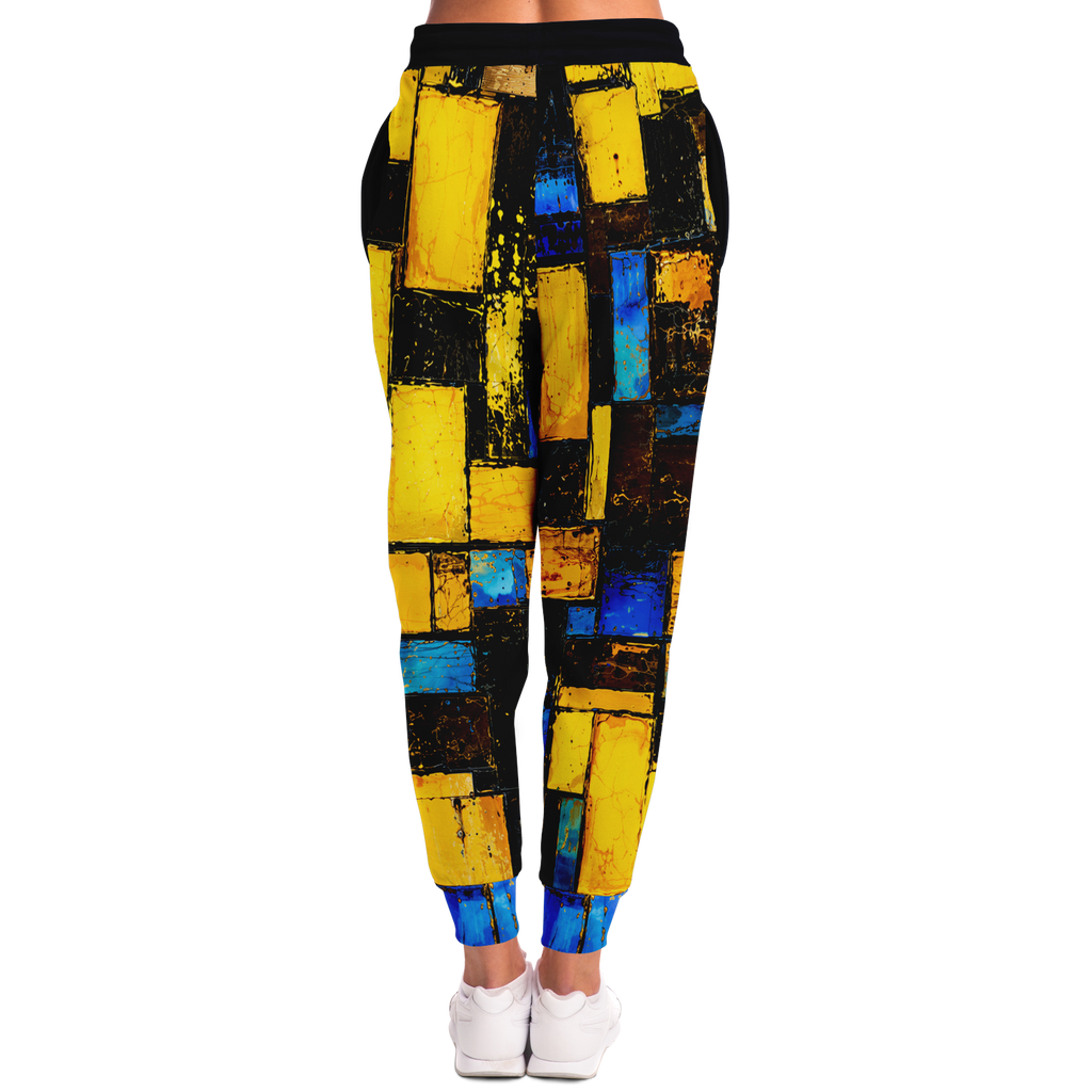 Athletic Joggers, Not Your Basic Opal Blue Gold Athletic Joggers