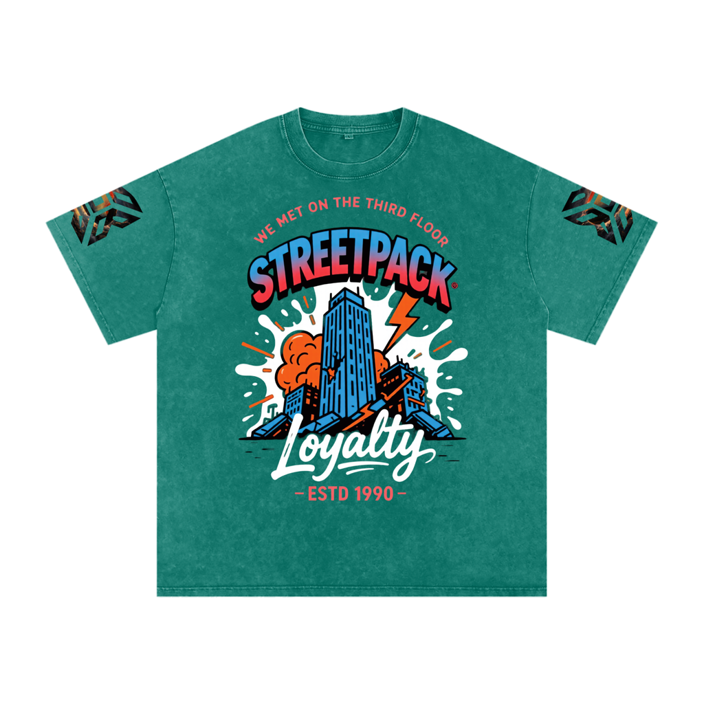 Not Just Another Snow Washed Oversized Cotton T-Shirt Third Floor Loyalty