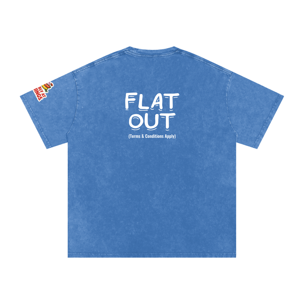 Not The Ordinary Snow Washed Oversized Cotton T-Shirt Flat Out Weekend Uniform Tee