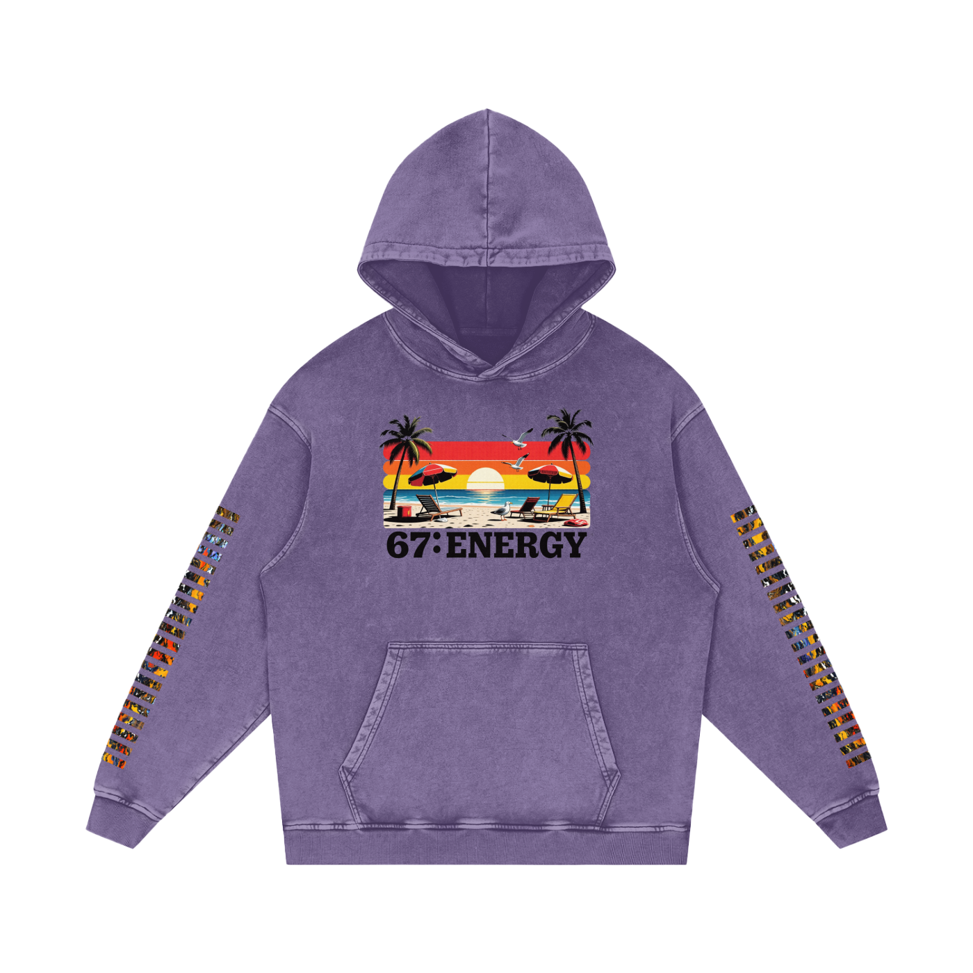 Not Dull Snow Washed Loose Cotton Hoodie 67 Energy