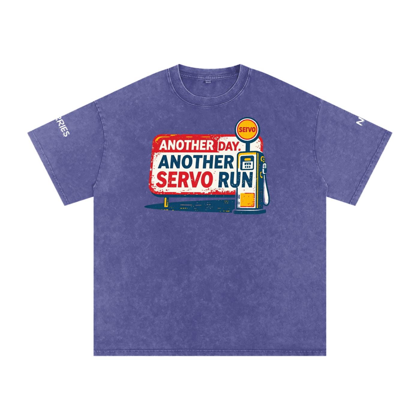 Not the Usual Snow Washed Oversized Cotton T-Shirt Another Day Servo Run Tee