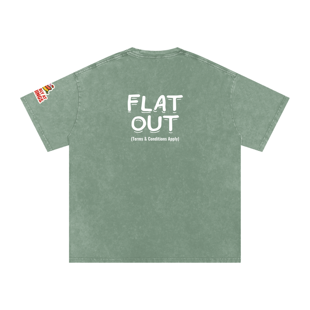 Not The Ordinary Snow Washed Oversized Cotton T-Shirt Flat Out Weekend Uniform Tee