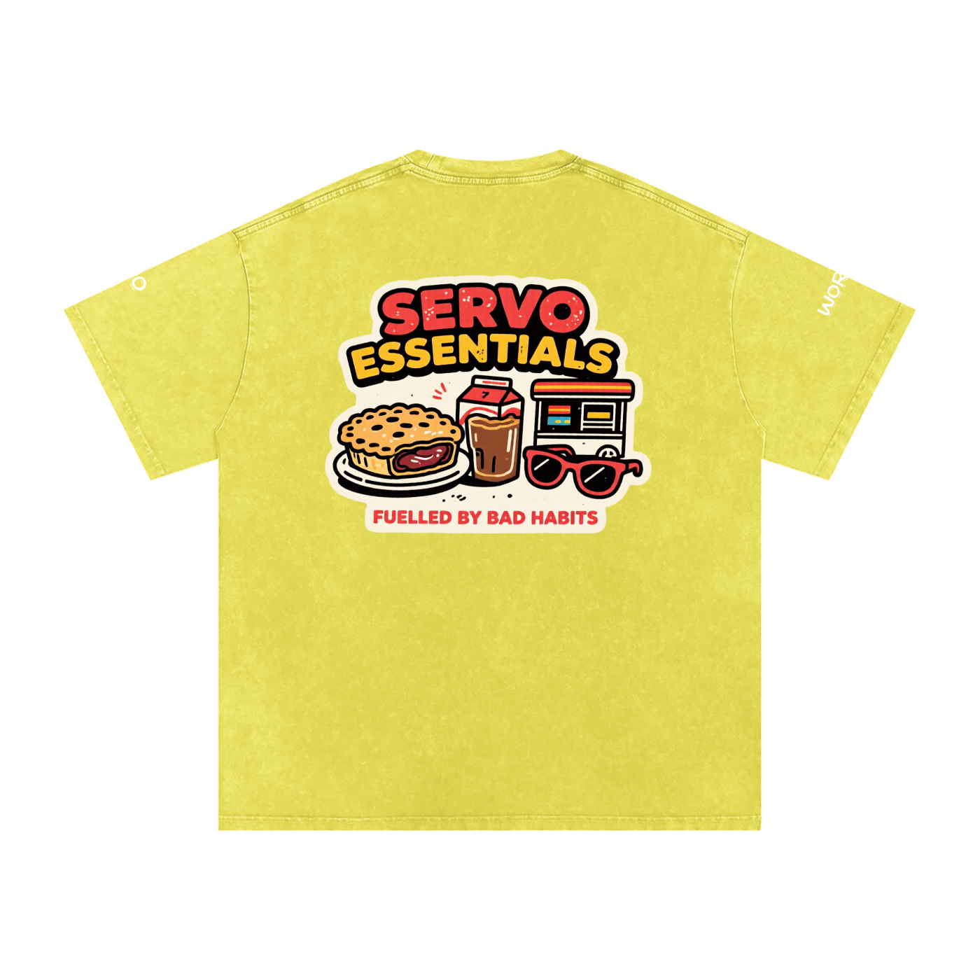 Not the Usual Snow Washed Oversized Cotton T-Shirt Another Day Servo Run Tee