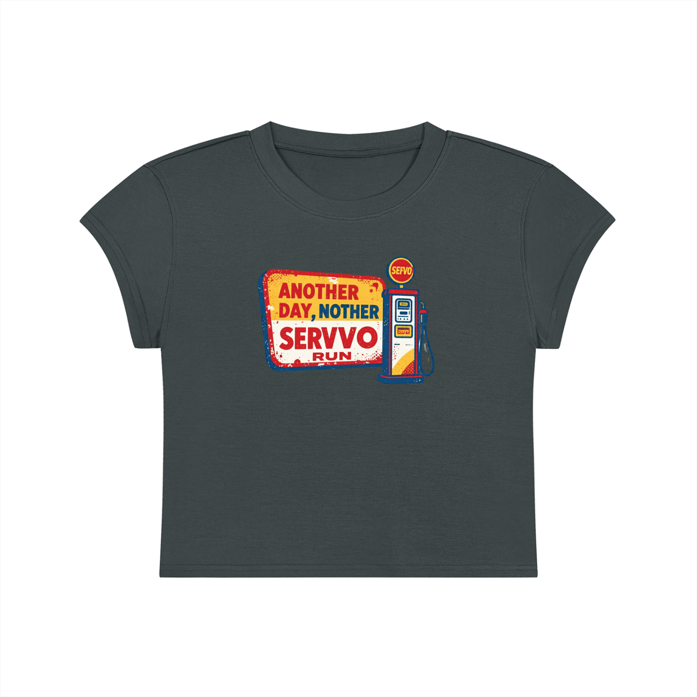 Not Silent Women's Slim-Fit Cropped T-Shirt - Another Day, Nother Servo Run Crop Tee