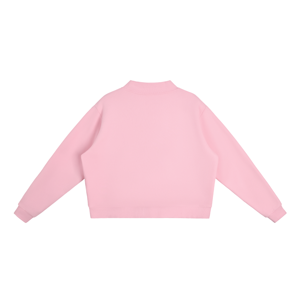 Not Your Usual 456 Certified Essential Fleece Mock-Neck Crew Sweatshirt