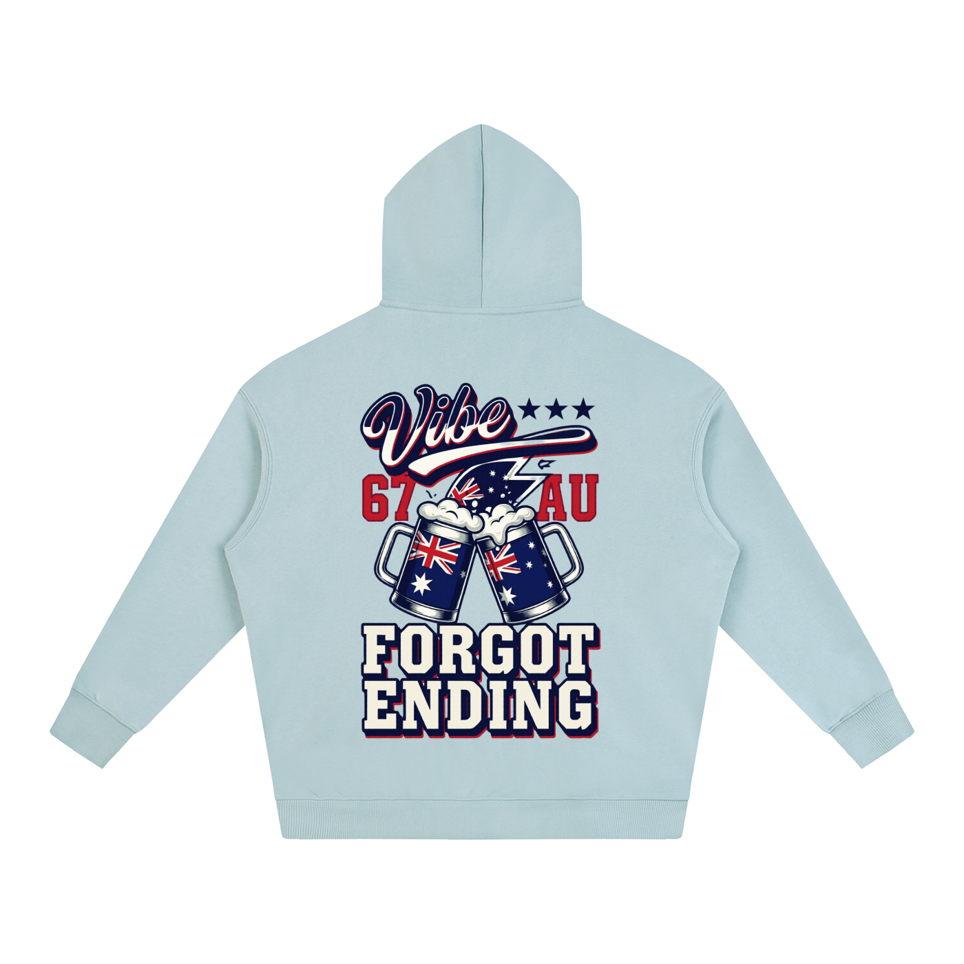 Not Another Clean Fit Australia Vibe Oversize Fleeced Hoodie