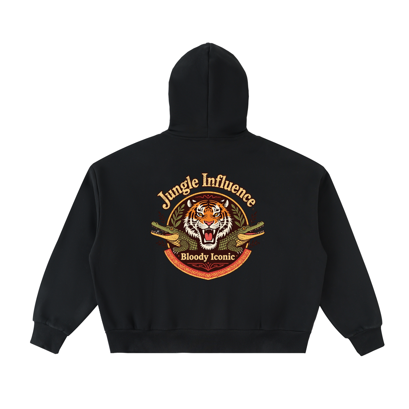 Fleeced Hoodie, Not Stubborn, Just Correct – Jungle Influence Full-Zip Boxy Hoodie