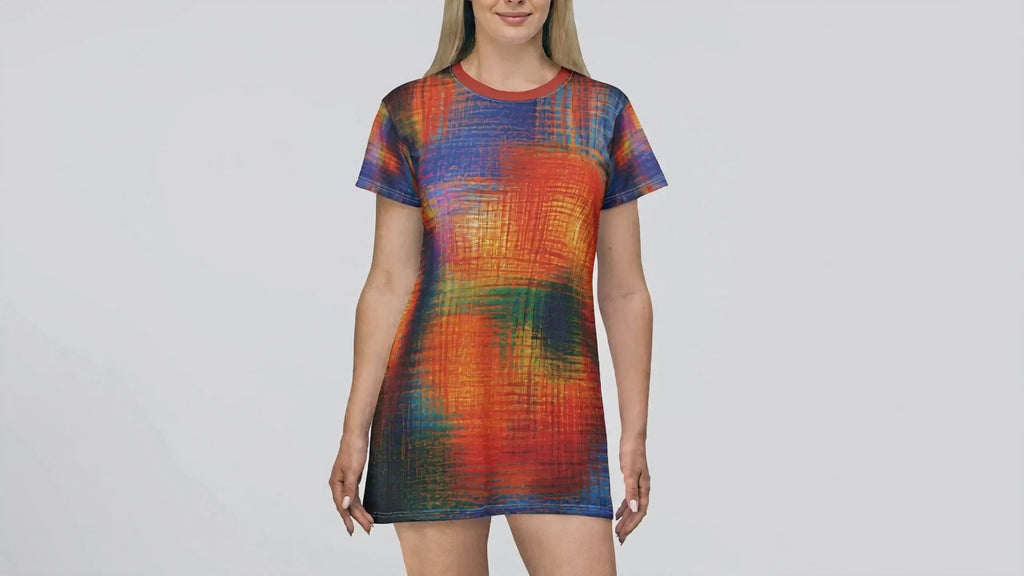 T-Shirt Dress, Not For Playing It Safe Solar Static Opal Tee